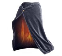 USB Heated Shawl Pad, Portable Heated Blanket, Warm Up Electric Blanket Wearable USB Heated Shawl Home Warm Knee for Pads for Use on the Sofa or in the Office (Gray)