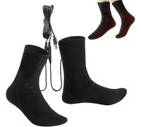 USB Heated Socks for Men & Women - 55°C Constant Temperature Electric Heating Socks, Quick-Heating Thermal Foot Warmers for Winter, Hiking, Camping & Outdoor Cold Weather Activities