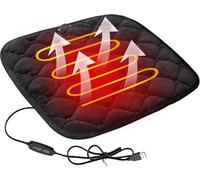 USB Heated Stadium Seat Cushion Portable Heated Seat Cushion USB Warmer for Winter Driving Office Chair Outdoor Stadium Bleachers Seat Home Winter Heated Car Seat Cover (2 Pcs),2 Pcs