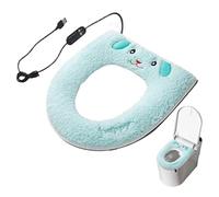 USB Heated Toilet Seat - Warm Electric Seat Cover with 5 Adjustable Temperature Levels Durable Design Washable | Bathroom Accessory for Home Apartment Dorm
