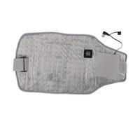 USB Heated Waist Wrap Fast Heating Adjustable Temperature Belt for Pain Relief Comfortable Warmth Polyester Fiber Travel Office Home Winter Use (Light Grey)
