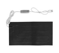 USB Heater Pad, Electric Cloth Heater Pad, Carbon Fiber Heating Pad, 4 Gear Temperature Portable, Washable Timerable for Clothes Seat Bed, Pet Dogs Cats Warmer, Back Neck Shoulder Belly DC5V (25x30cm)