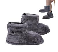 USB Heating Booties - Electric Heated Slippers for Winter Cold Feet, Indoor Foot Warmer Boots with Five Temperatures | Women Men Warm Slippers for Reading Watching TV, Rechargeable Home Footwear