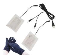 USB Heating Fabric 1 A 2 - Heating Pad Carbon Fibre Gloves | Flexible Heating V Heat Preservation | Insert Electric Hand Warmer Hiking Skiing, 6.5