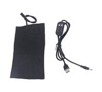 USB Heating Pad, 10x20cm Carbon Fiber USB Heater Electric Cloth Heater Pad with 4-Speed Adjustable Temperature for Neck, Shoulder, and Pet Heating