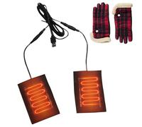 USB Heating Pad for Gloves, 2in1 USB Heated Gloves Pad, 5V Electric Gloves Heating Pads, Unisex Carbon Fiber Winter Heating Pad, Portable Winter Hand Warmer for Gloves Clothes Seat Bed