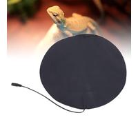 USB Heating Pad for Small Pets Plush Leather Round Heated Plate 3 Temperature Levels for Indoor Outdoor Use