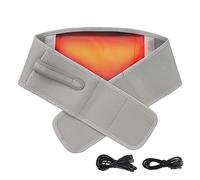 USB Heating Pad with Vibration Massage for Back Pain Relief, Electric Menstrual Heating Pad, Portable Heated Waist Warmer Stomach Heat Wrap Kidney Belt Lower Back Support Hot Therapy for Men Women