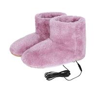 USB Heating Slipper Boots Electric Heated Foot Warmer High Boot Slippers Shoes Winter Warm Furry Home Floor Slippers Heated Up Indoor Ankle Bootie for Women Men