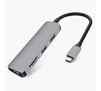 USB High-Speed Splitter Network Card Converter Expansion Dock Compression Alloy Shell TYPE-C to USB*3+TF*1+SD *1 USB3.0 is Backward Compatible with USB2.0 SD/TF Data Transmission Can Be up to 95M/S