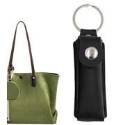 USB Holder,PU Leather USB Flash Drive Storage Case - Small Keychain for Teacher Photographers Office Backup Birthday Access Card Souvenirs Archivists School Students