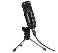 USB Home Vocal Microphone Desktop Metal Tripod Stand for Laptop PC Tablet Online Chatting Singing Podcast Live Broadcast Outdoor Plug and Play No Battery Required Cardioid Pickup Stereo Sound