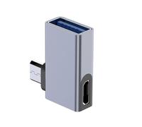 USB Host Adapter with Additional Power Connector, 90 Degree Right Angled Designs for Smartphone Keyboard Mobile Devices Antioxidation Adapter