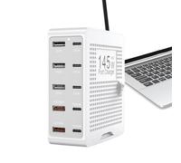 USB Hub - 10 Ports for Fast Charging and Portable | USB Type C Charging Dock for Headphones, Tablets, Laptops, Phones, Office, Home, Travel and Office
