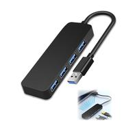 USB Hub 3.0, 4-Port USB Splitter and USB Extender, Multi USB Hubs Adapter, Portable Multiport Adapter for Laptop, Desktop, PC, HDD, Printer, Keyboard, Console, Extension Plug and Play