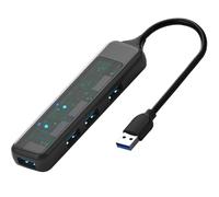USB Hub 3.0 4 Ports, USB Hub Splitter Extender 4 in1 Multi-Port, Compatible with Laptop, Surface Pro, PC, PS4/5, Flash Drive, Keyboard, Mouse, Mobile HDD