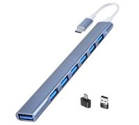 USB Hub 3.0, 7-Port USB Hub Splitter, Compatible with MacBook, Laptop, Surface Pro, PS4, PC, Flash Drive, Mobile HDD