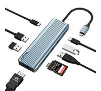 USB Hub 3.0, oditton Docking Station 9 in 1 USB C Hub Adapter for MacBook in Mac OS & Windows (4K HDMI, 2*USB 3.0 Type-A, USB-C Data Transfer Port, 2*USB 2.0 Type-A, SD/TF, USB C PD)