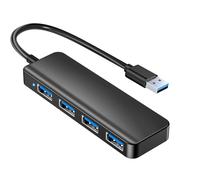 USB Hub 3.0, USB multiport Adapter,Port hub,USB Splitter for Laptop, PC, MacBook, Mac Pro, Mac mini, iMac, Surface Pro and More (Black-USB 3.0/0.3m)