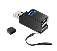 USB Hub,3 Port High USB 3.0 Speed Splitter Plug and Play Bus Powered for MacBook, Mac Pro/Mini,iMac, Surface Pro,XPS,Notebook PC,USB Flash Drives,Mobile HDD, and More (BLACK1)