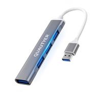 USB Hub 4 in 1, USB to USB 3.0 USB 2.0 ,4 Ports Portable USB Splitter Mini USB Docking Station Compatible with MacBook,iPad Pro,Dell HP Laptop,Phones…(Grey)