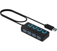 USB Hub 4 port Fast Data Multiple 4 Port Splitter Extender Station On Off Switch