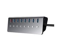 USB Hub 7 Ports 5V/3A Power Supply USB Hub 5Gbps High Speed Data Transfer USB Splitter for Laptop Mobile and More