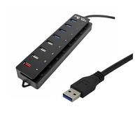 USB HUB 8 Ports Power Supply USB Hub Expander USB3.0 2.0 Data Port Hub Adapter Individual Switch Laptop USB Splitter