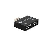 USB Hub Adapter, 2Port Hub Ultra Slim Portable USB Splitter for Surface Pro, Notebook PC, iMac Pro, MacBook Air, Mac Mini/Pro, Laptop, USB Flash Drives,data and charging (2.0 black adapter)