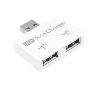 USB Hub Adapter - 4x4x1cm Black/White ABS, Charging Expansion Tool, USB Connector Hub | Perfect For Laptop Desktop PC Home Car School Travel Office Electronics Device Connection