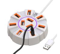 USB Hub Connector - Multiport Input Dock, Compact Cable Station | 4K Signal Adapter, 5Gbps Transfer Bridge, Card Reader Panel, Printer Slot Row Use in Keyboard Plug, Camera Syncss Setup