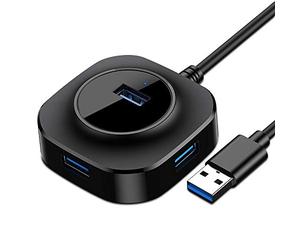 USB Hub, FLYEER 4 Port USB 3.0 Hub, Ultra Slim Portable Data Hub Applicable for i-Mac Pro, MacBook, Mac Mini/Pro, Surface Pro, Notebook PC, Laptop, USB Flash Drives, and Mobile HDD