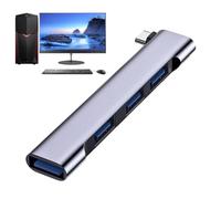 USB Hub - MultiPort USB Extender Hub, USB Multiport Adapter | Multiport USB 3.0 Hub Port Expander Fast Data Transfer, USB Type C Splitter for Laptop, 4 Port USB Hub for Computers, 3.6x0.6x0.27in