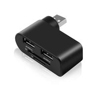 USB Hub Port - Sparzt with 4 High Speed Ports, Versatile 480Mbps Swivel, Compact Plug and Accessory Set | For PC Desktop Notebook and Car, Office Casa Studio Lavoro Postation