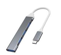 USB Hub - Portable 4 Port Splitter USB Connector | External Hard Drive Adapter, Transparent Device Integration Tool for Home Computer Desk, Setup