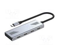 USB Hub; USB C Female x4, USB C Male; USB 3.2 UHB-CM-U310-C4-01