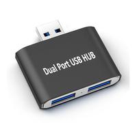 USB Hub,USB Expander,2 Ports USB Hub Adapter Ultra Slim Portable USB 3.0 Male to 2 USB 3.0 Female Splitter Extension Convertor for Laptop, MacBook,Desktop Compatible with Flash Drive Printer Keyboard