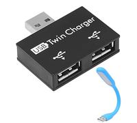 USB Hub-USB Hub Multiport Converter Adapter, No Driver Required | Connect Charging Accessories for Home, Car, School and Travel Tablet or Laptop to Two C