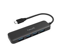 USB Hub with USB C, Ultra Thin USB 3.0 Hub with 4 USB A, Compact Adapter for Laptop, PS4, Flash Drive, HDD, Xbox, Printer, Mouse, Keyboard, Computer Accessories - Lightweight & Portable