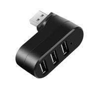 USB Hubs - Flexible Rotation Design USB Extender | ABS 3-Port USB 2.0 Hub | 90°/180° Rotation Support USB Splitter Expander | USB Adapter | USB Port Splitter for Cell Phones Digital Cameras HD Cameras
