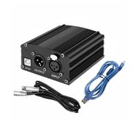USB Input 5v 48v Dc Phantom Power Supply for Condenser Mic | Soft-start Metal Unit, for Home Recording and Live Streaming, Black Finish, Mixing Consoles and Audio Interfaces