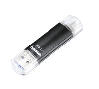 USB Key " Laeta Twin ", USB 3.0, 64 GB, 40 MB/S, Black , Packaging Thin