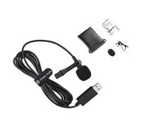 USB Lavalier Microphone 360 Degree Pickup Clip On Mic For Laptops Streaming Conferencing Interviews And Online Singing Conference Microphone