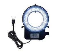 USB LED Ring Light Illuminator, 144 64 LED White Adjustable Lamp for Industry Monocular Binocular Trinocular Stereo Video Lens Microscope & Camera (USB 144 LEDs)…