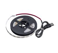 USB Led Strip Lights,DC 5V SMD 3528 16.4ft(5m) 300 LEDs 60leds/m Cool White Led Strips with USB Cable,TV Desktop Laptop Backlight,Kitchen Decorative Lighting-Non Waterproof