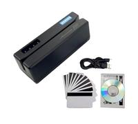 USB Magnetic Stripe Card Reader Writer, Full Three Track Encoder for Secure Payment Processing, Compatible with Various Banking Applications