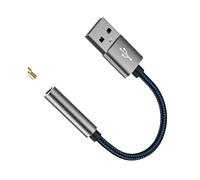 USB male to 3.5mm Audio Cable Jack Adapter for Apple iphone Headphone AUX Converter PC USB-A Port Adaptor for ipad Car Mic DAC Music Interface compatible for Samsung Android Earphone