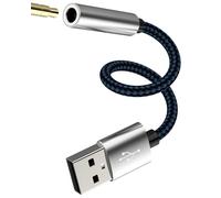 USB Male to 3.5mm Female Headphone Audio Jack Adapter Sound Card Converter dac Digital Headset Auxiliary USB-A Port Microphone Interface Cable Dongle Stereo Computer Laptop Device Splitter Accessories
