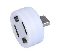 USB Male To 4 Port USB Female Hubs For Charging Only With LED Light For Car Charging And PowerBank Charger With LED