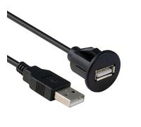 USB Male To Female Charging Cord Car Dashboard Panel Mount Data Transfer Wire For PC Laptop Flush Mount Extension Cable Waterproof USB Cable